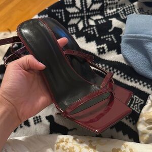 Elegant Burgundy Women's Sandals